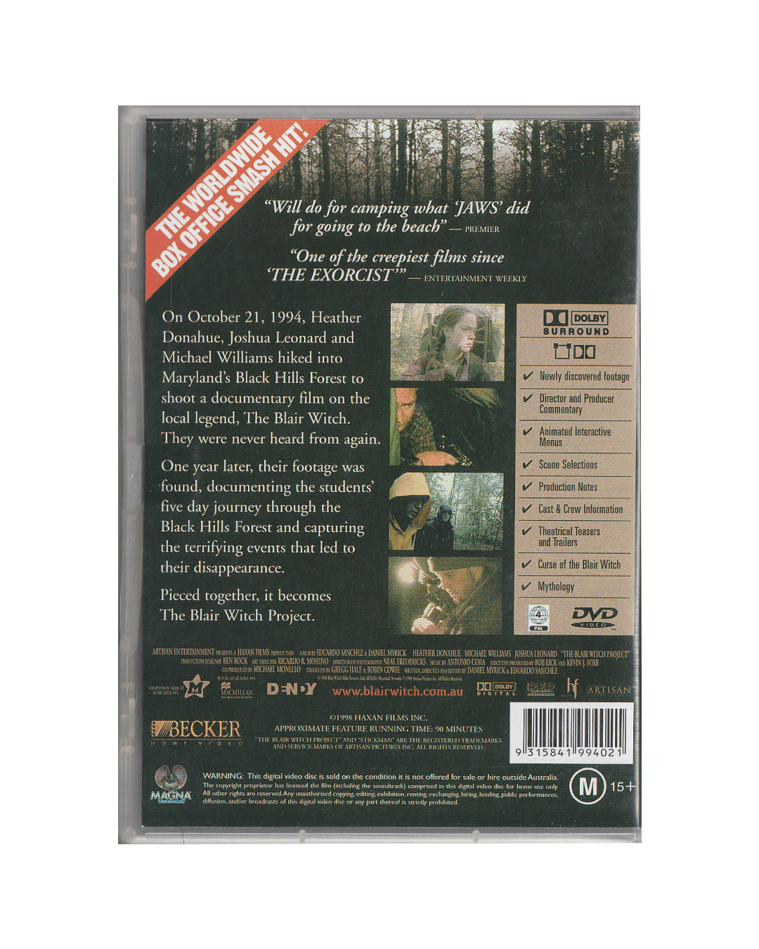 The Blair Witch Project DVD