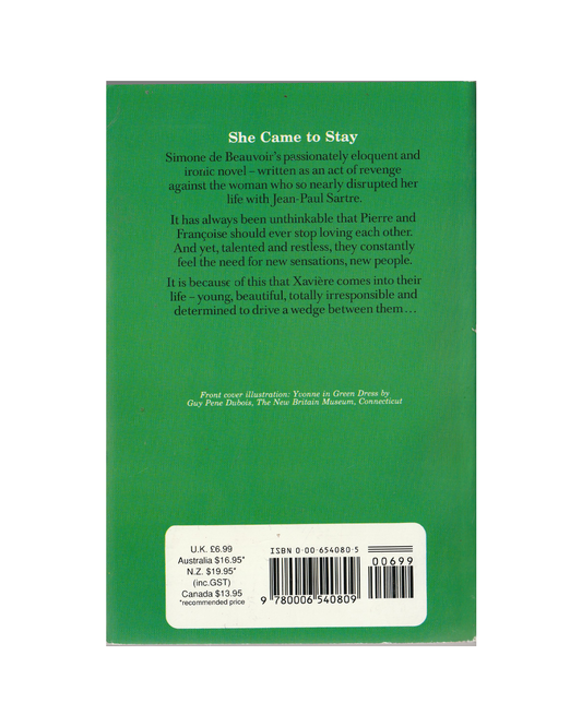 She Came To Stay by Simone de Beauvoir