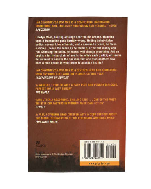 No Country for Old Men by Cormac McCarthy