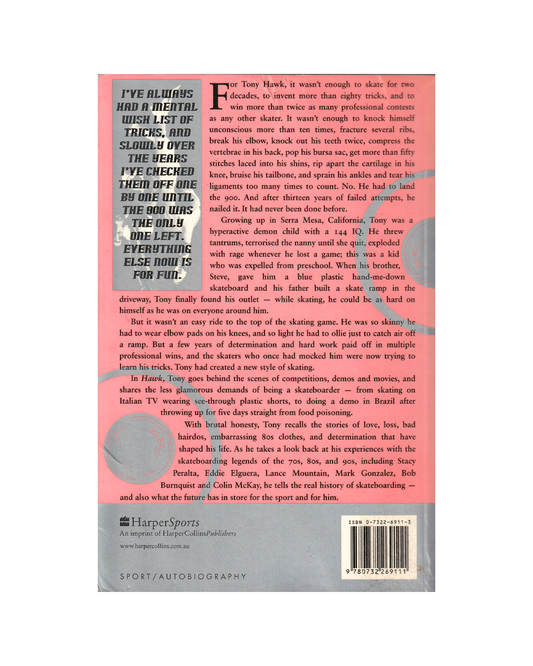 Hawk Occupation: Skateboarder by Tony Hawk