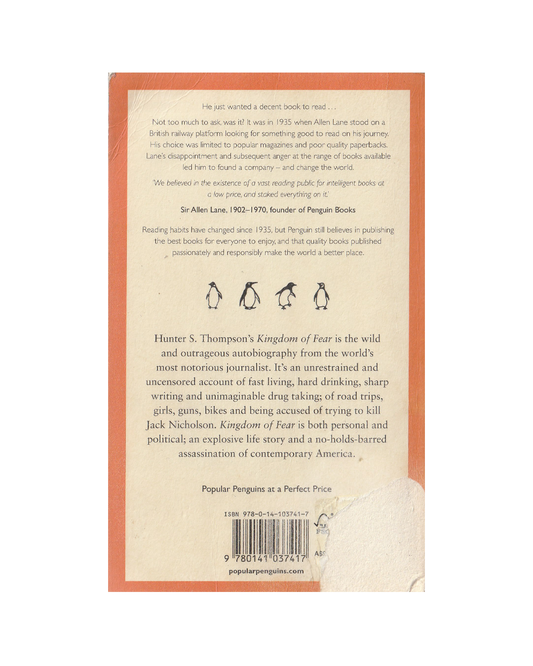 Kingdom of Fear by Hunter S. Thompson