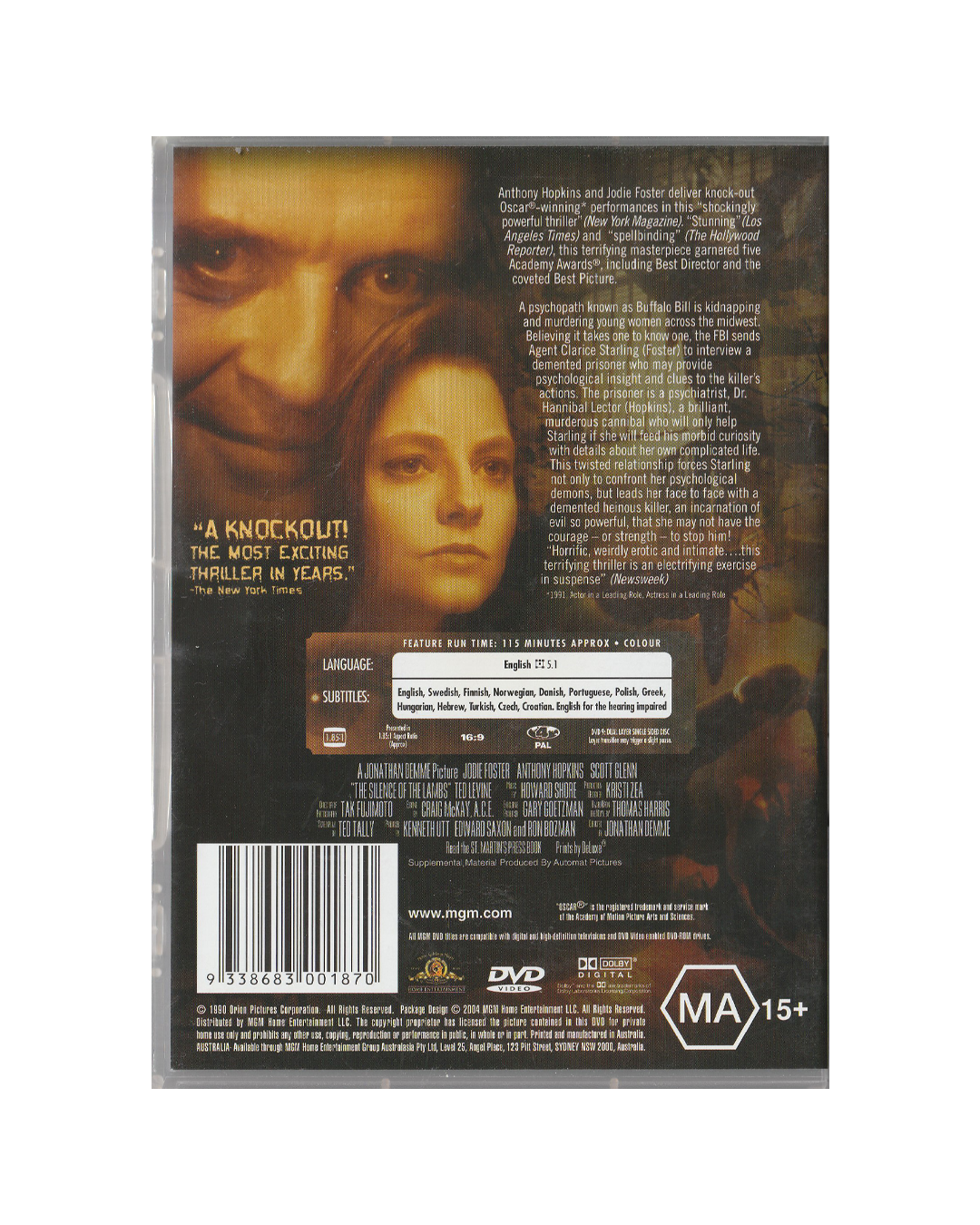 The Silence of the Lambs DVD