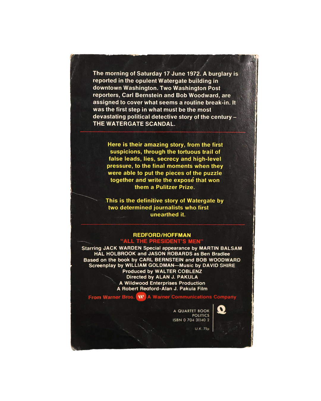 All The President's Men by Carl Bernstein, Bob Woodward