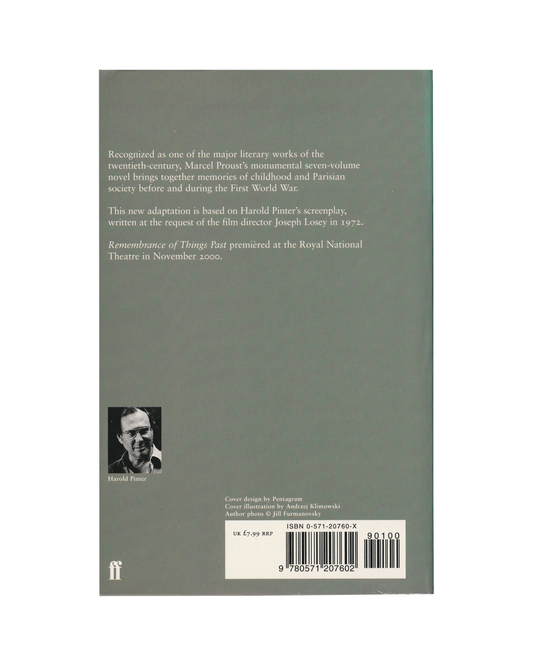 Remembrance of Things Past (Play) by Proust, Adapted by Pinter